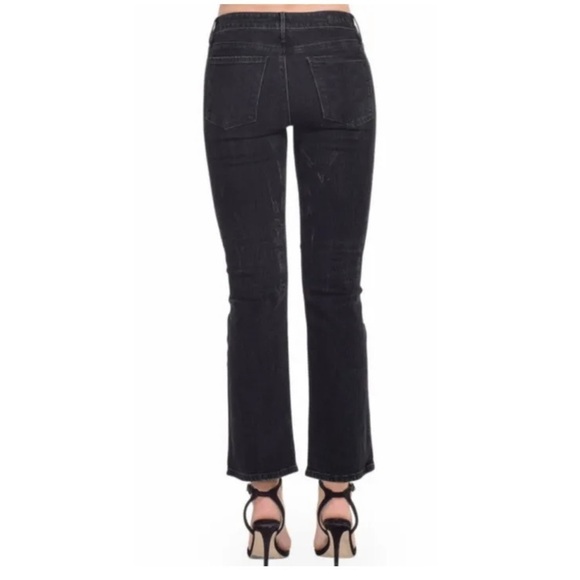 RtA Kiki Crop Raw Hem Jeans in Black Dusk Wash - Made in USA - Size 25 - Picture 2 of 16